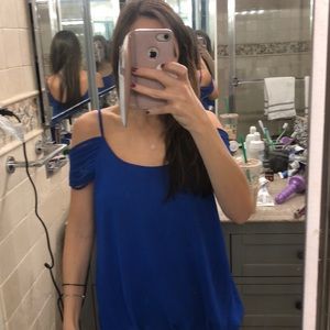 Naked zebra off shoulder shirt size small